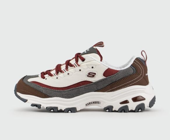 Skechers D’Lites White / Brown Wmns
