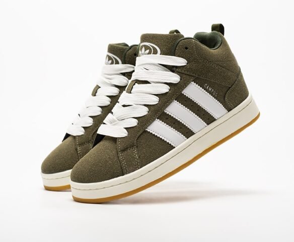 Зимние Adidas Campus High зеленые