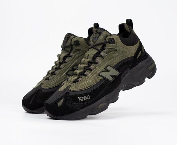 Зимние New Balance 1000 Mid black-green